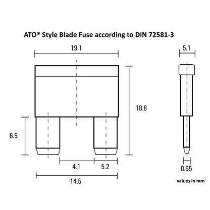 1814700000 - Black 6mm² Tension-Clamp Direct Mount Connection  (Pack of 25)