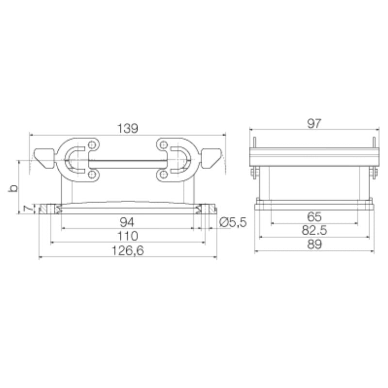 1217800000 - IP65 Bulkhead Housing for Size 10 Installation