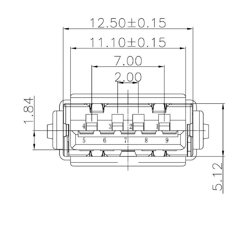 1549730000 - 5 Gbps USB 3.0 PCB Connector with 8 Poles  (Pack of 500)