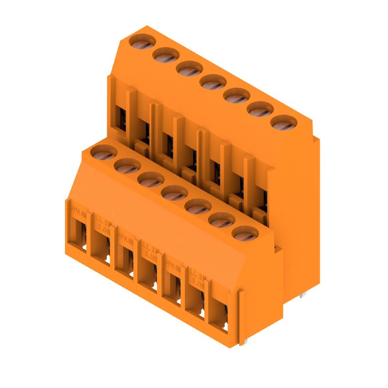 1977510000 - 14-Pole 5.08mm Orange PCB Terminal with 90° Orientation  (Pack of 50)