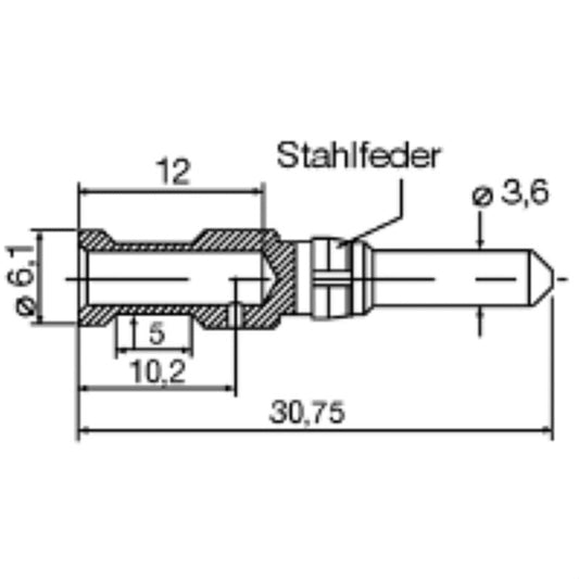 1682260000 - HDC-C-M3-SM4.0AG Crimp Connector for 4mm² Conductors  (Pack of 100)