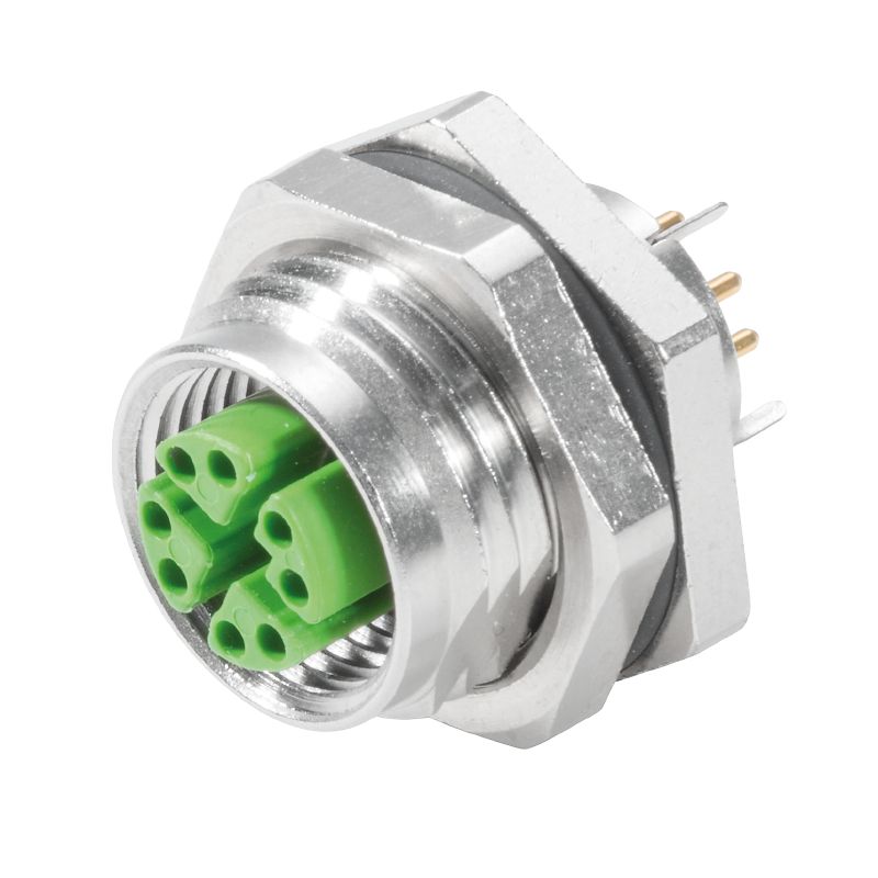 1427670000 - M12 PCB Plug-In Connector, Cat.6A, IP67 Rated  (Pack of 10)