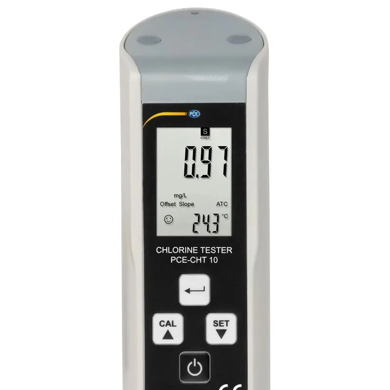 PCE-CHT 10 - Compact Chlorine Tester for Water with Backlit Display