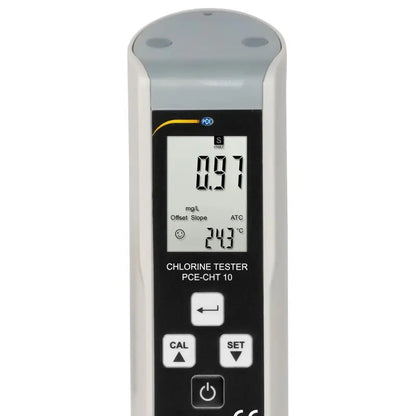 PCE-CHT 10 - Compact Chlorine Tester for Water with Backlit Display