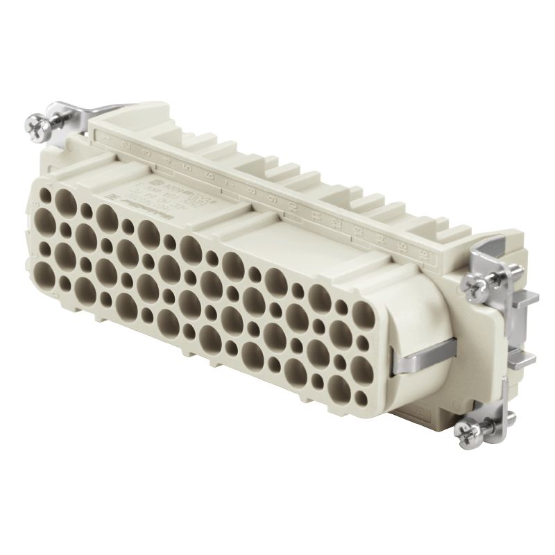 1601740000 - 64-Pole Female Insert Crimp Connector, 250V, UL Certified
