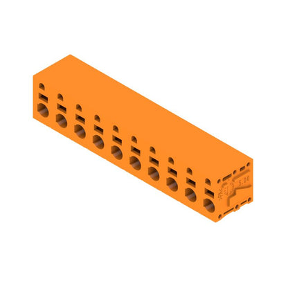 2667500000 - 10-Pole 90° PCB Terminal, 3.5mm Solder Pin, Orange  (Pack of 20)