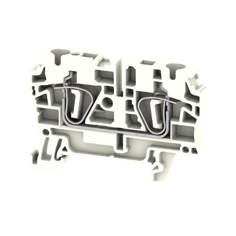 1683640000 - White Feed-Through Terminal 4 mm², Tension-Clamp, 800V, 32A  (Pack of 100)