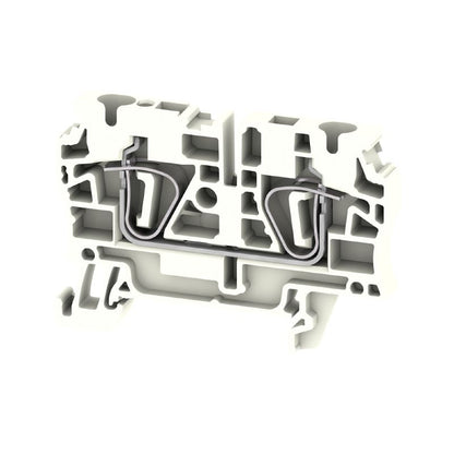 1683640000 - White Feed-Through Terminal 4 mm², Tension-Clamp, 800V, 32A  (Pack of 100)