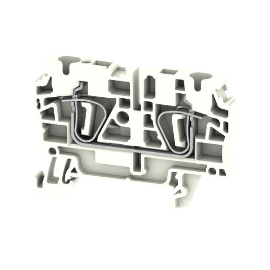 1683640000 - White Feed-Through Terminal 4 mm², Tension-Clamp, 800V, 32A  (Pack of 100)