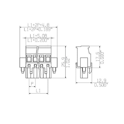 2647830000 - ROHS Compliant 14-Pole Electrical Connector with 90° Outlet  (Pack of 24)