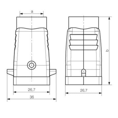 1652380000 - IP65 Enclosure with PG11 Cable Entry and Side Locking Clamp