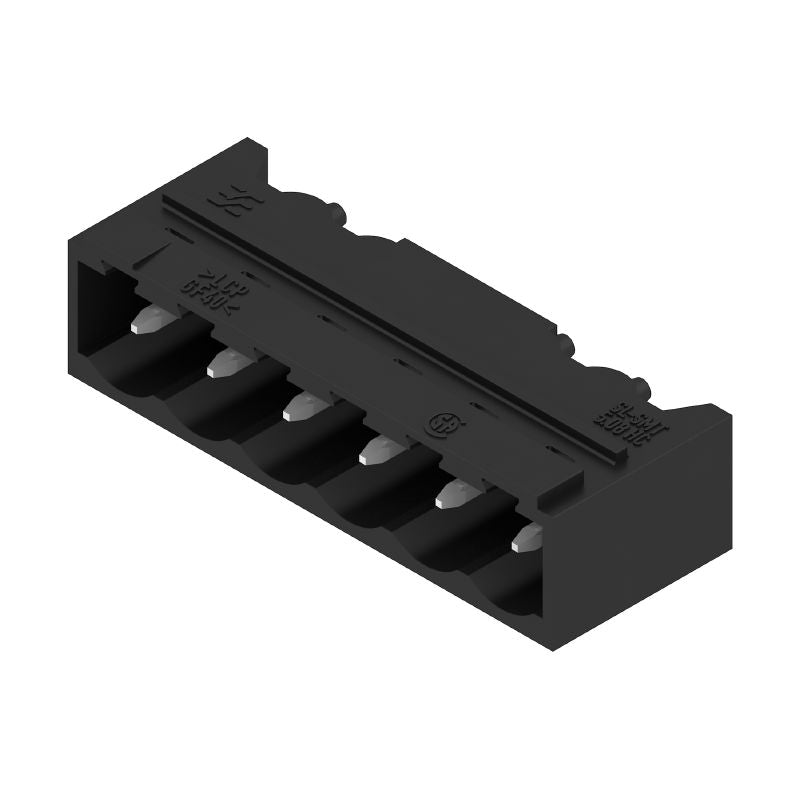 1775044001 - 5.08mm Male PCB Connector, 6 Poles, Black Tinned Finish  (Pack of 350)