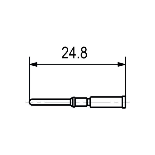 2530980000 - Gold-Plated Crimp Connector, 24.8mm, 16A Capacity  (Pack of 50)
