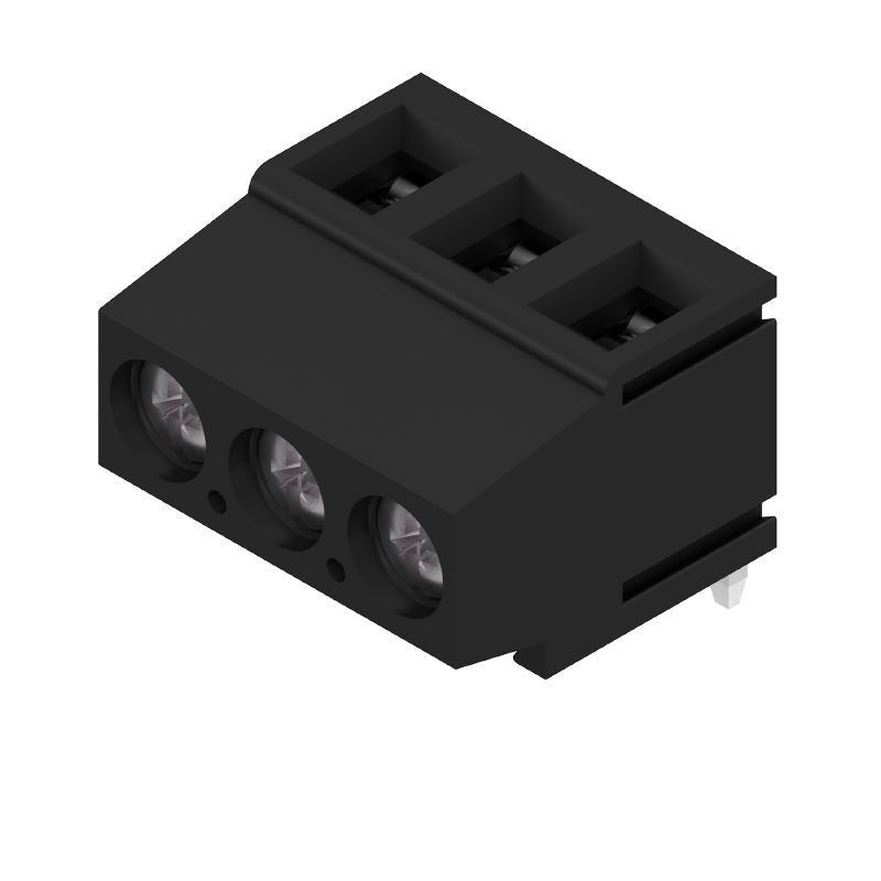 1716050000 - 3-Pole 5.08mm PCB Terminal, Black with 3.5mm Solder Pins  (Pack of 500)