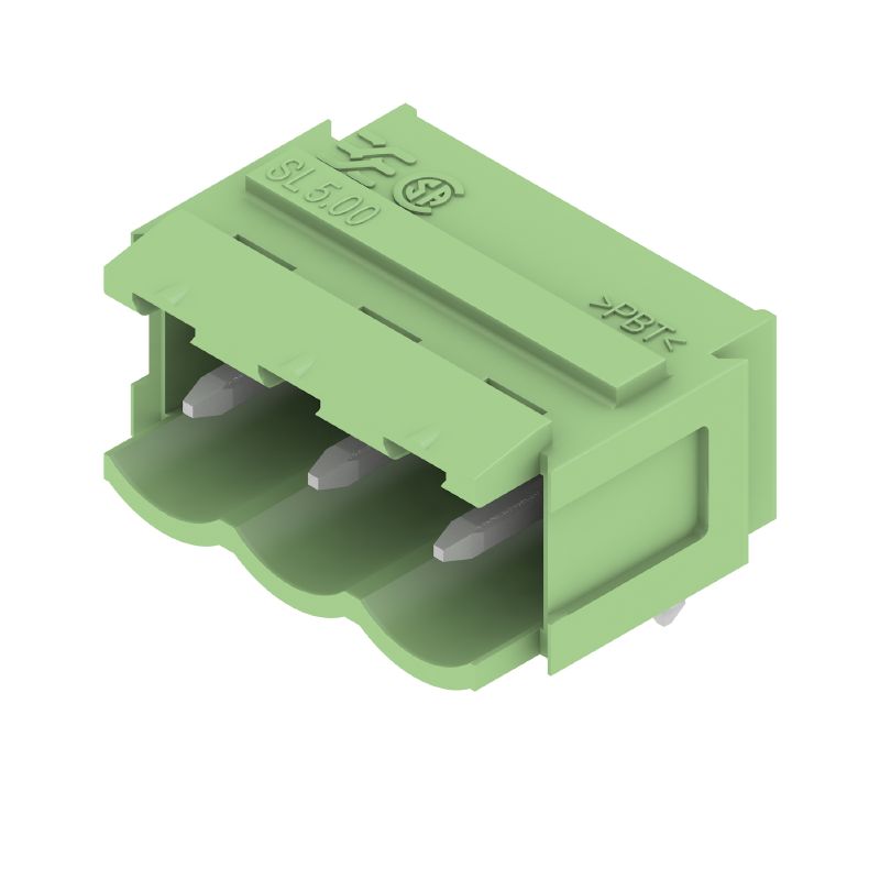 1167130000 - 3-Pole 5mm PCB Connector with 90° Elbow, Pale Green  (Pack of 100)
