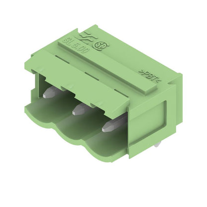 1167130000 - 3-Pole 5mm PCB Connector with 90° Elbow, Pale Green  (Pack of 100)