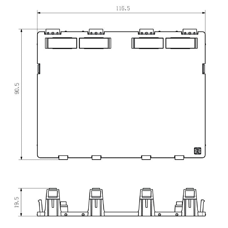 2004890000 - RoHS Compliant Polycarbonate Insert Plate, Temp Range -40°C to 70°C