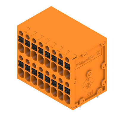 2001000000 - 90-Degree Orange PCB Terminal, 16 Poles, 3.50 mm Spacing  (Pack of 50)