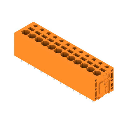 1330550000 - 5mm PCB Terminals with 12 Poles, 180° Angle, Orange Finish  (Pack of 25)
