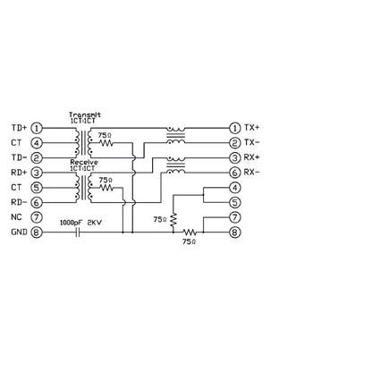 2563850000 - Durable PCB RJ45 Transformer Jack with 8 Poles and 750 Cycles  (Pack of 120)