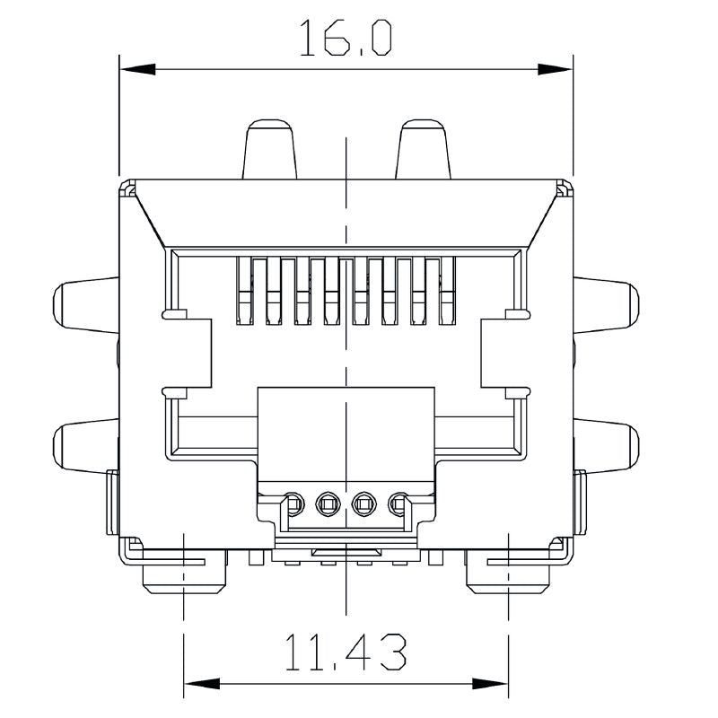 2564450000 - Durable RJ45 Transformer Jack with SMD Connections  (Pack of 220)