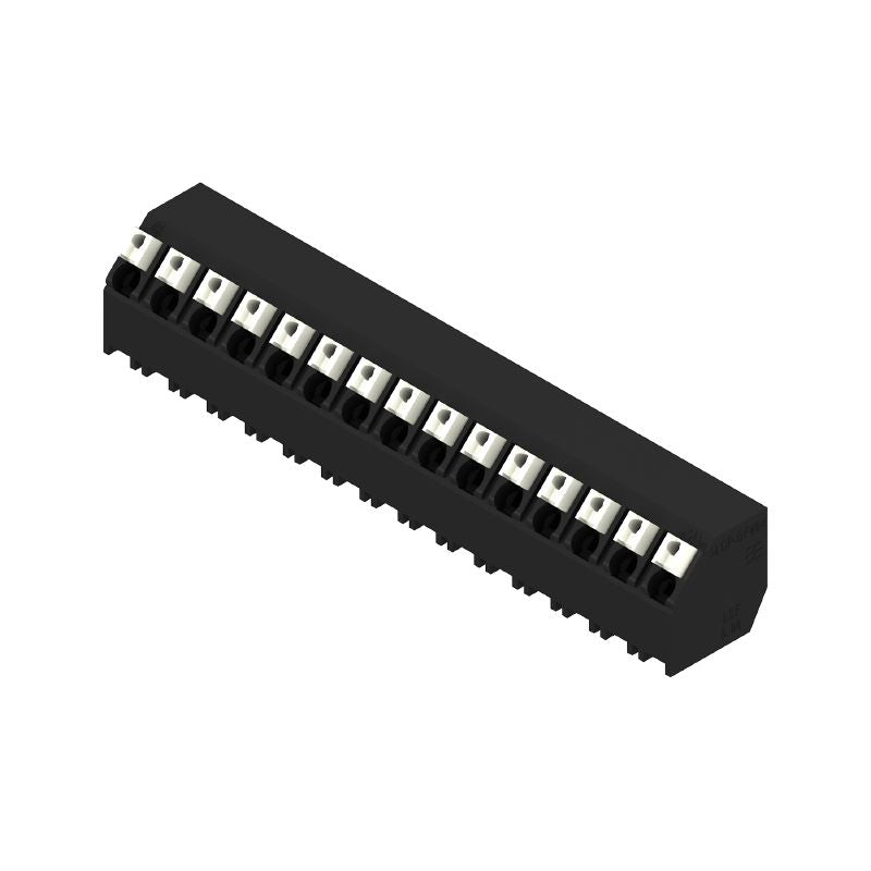 1884860000 - 15-Pole 5.08mm Pitch PCB Terminal with Black Push-In Connectors  (Pack of 7)