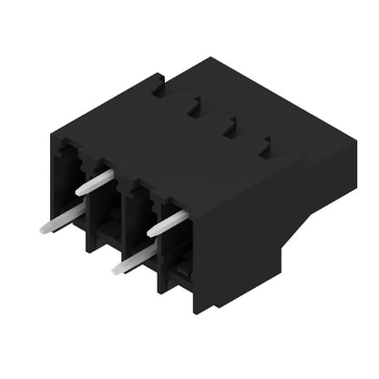 1356850000 - 6.35mm 4-Pole Black Circuit Board Terminal, 90° Orientation  (Pack of 66)