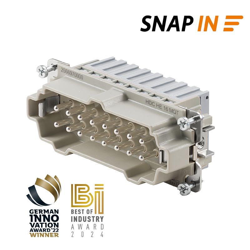 2666970000 - 16A Copper Alloy Male Connector, 500V, 16 Poles