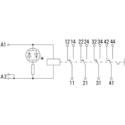8921040000 - 24V AC Relay Module with 4 CO Contacts & Test Button  (Pack of 10)