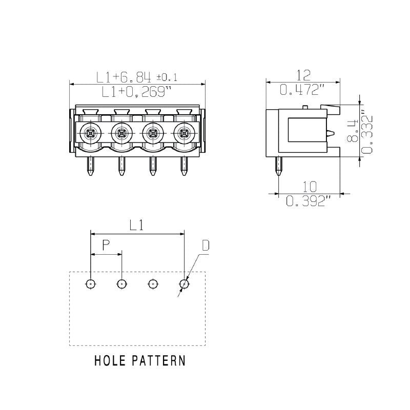 1409330000 - 5.08mm Pitch 8-Pole PCB Connector with Dovetails  (Pack of 50)