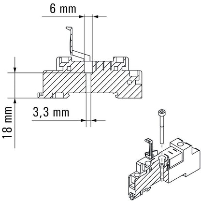 7760056348 - Flat Design Relay Socket for 12A with CO Contact  (Pack of 10)