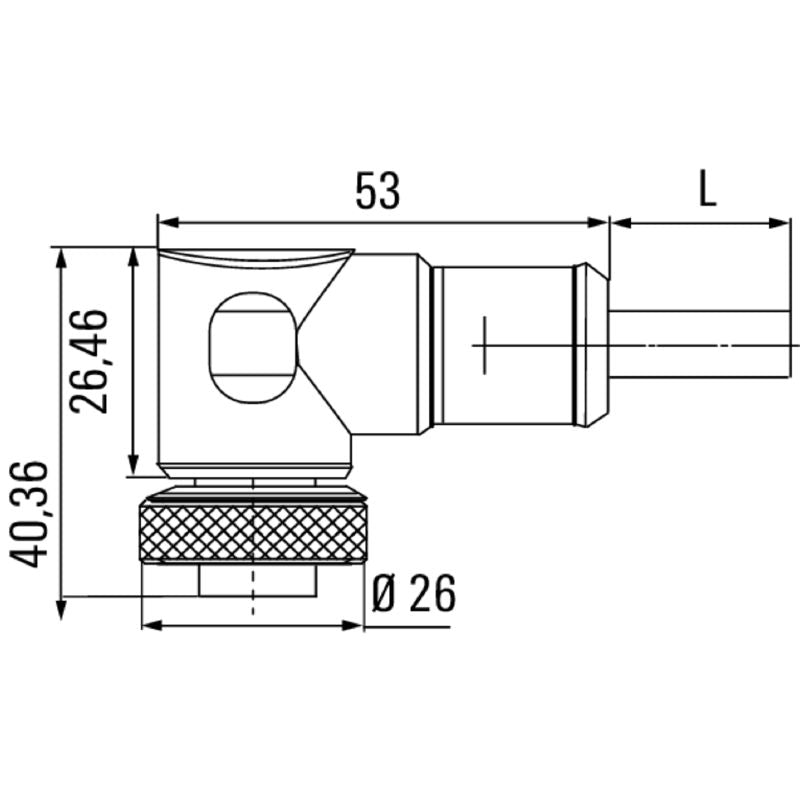 1292090500 - 5m PUR Sensor/Actuator Line with 3 Poles (2+PE)