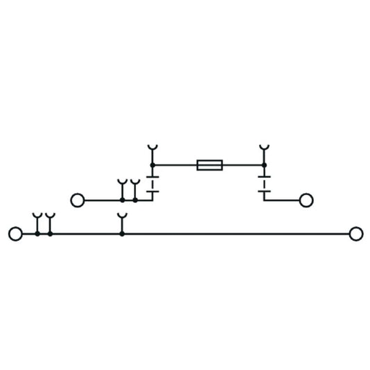 2893850000 - Dark Beige 4 Connection Fuse Terminal for TS 35 Rail  (Pack of 50)
