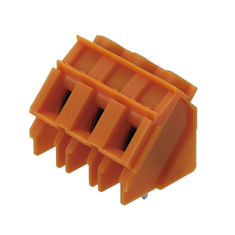 1595770000 - 2-Pole 7.50mm Orange PCB Terminal with 135° Clamping Angle  (Pack of 100)