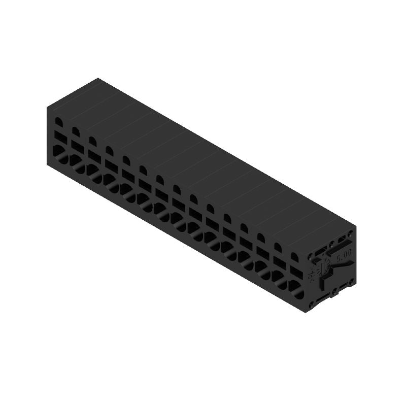 1425430000 - 15-Pole Black PCB Terminals, 5mm Pitch, 90° Orientation  (Pack of 20)