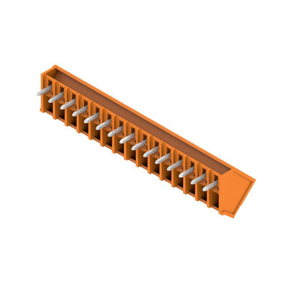 1975990000 - 3.81mm Orange PCB Connector with 15 Poles at 135° Angle  (Pack of 50)