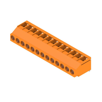 2432020000 - 5.08mm 13-Pole PCB Terminal, 180° Angle, Tinned Orange  (Pack of 24)