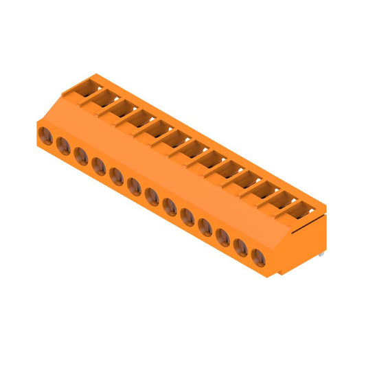 2432020000 - 5.08mm 13-Pole PCB Terminal, 180° Angle, Tinned Orange  (Pack of 24)