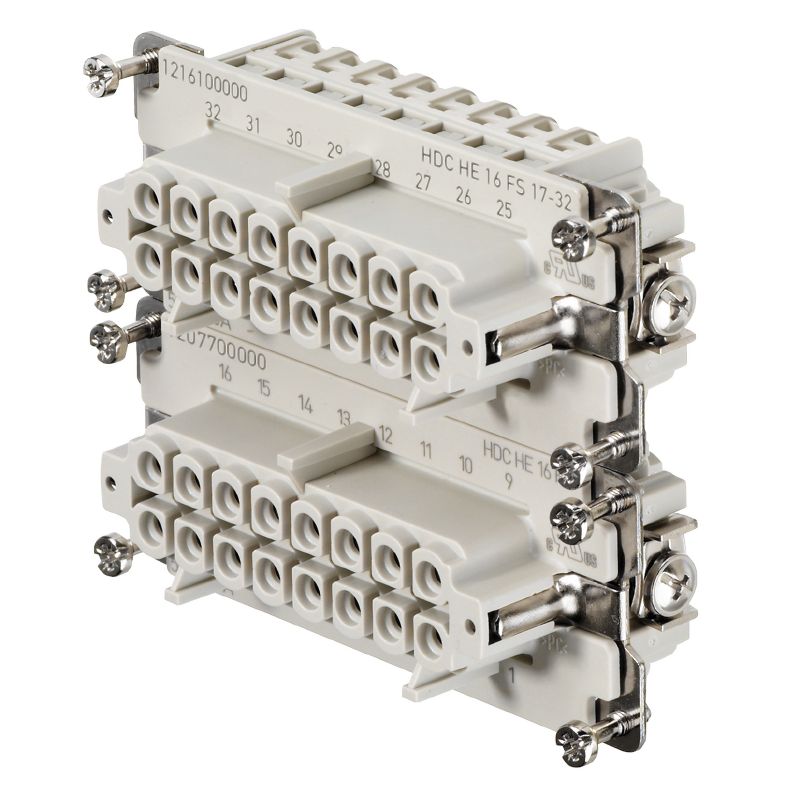 1216100000 - Durable 16A Female Insert, 500V, RoHS Compliant, Copper Alloy