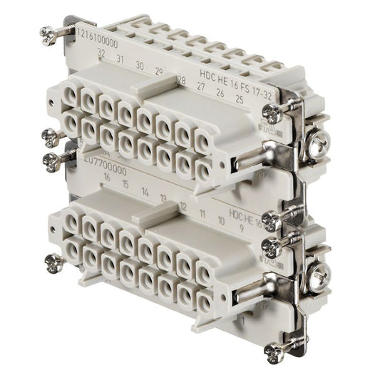 1216100000 - Durable 16A Female Insert, 500V, RoHS Compliant, Copper Alloy