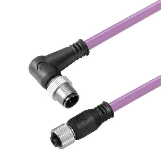1062320300 - 3m M12 Shielded Connecting Line, 2 Poles, PUR Sheath