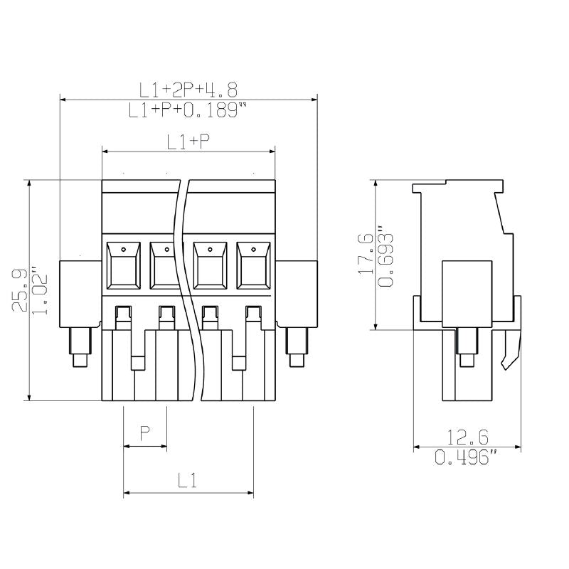 2644540000 - ROHS Certified 630V Connector Box, 15.15g, IEC & UL Approved  (Pack of 45)