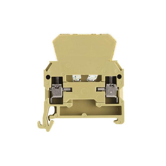 0299560000 - Beige & Yellow 4mm² Test-Disconnect Terminal, 10A Rated  (Pack of 25)