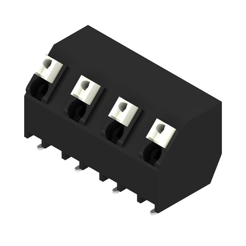 1473910000 - 7.50mm Black PCB Terminal, 4-Pole, 135° Angle, PUSH IN  (Pack of 210)