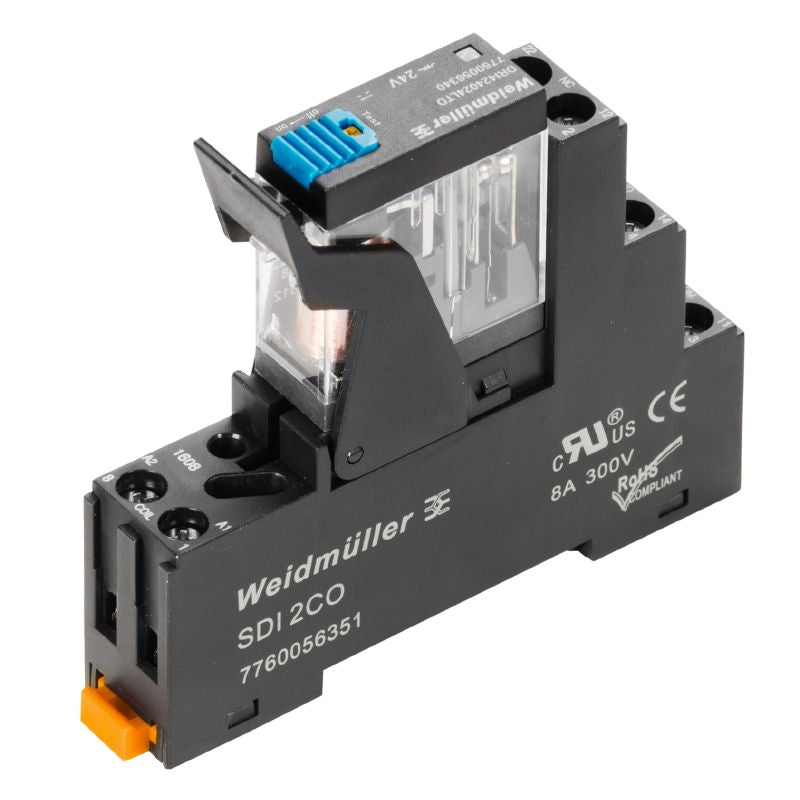 2476880000 - 12V DC Relay Module with 2 CO Contacts and Test Button  (Pack of 10)