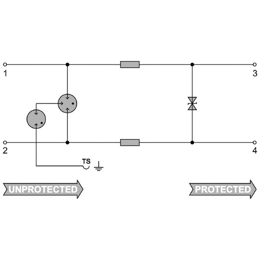 1063820000 - Compact 2000V Surge Protection Device for TS 35 Rail