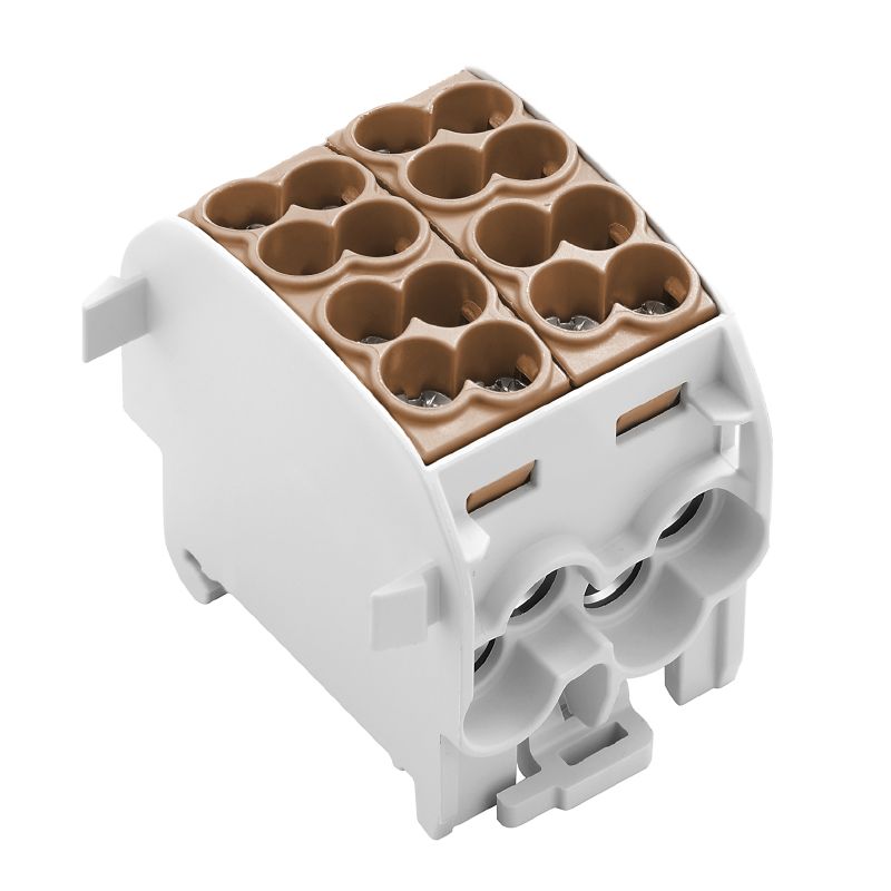 2731250000 - 49.3mm Deep Light Grey Terminal, 8 Connections, 152A Rating  (Pack of 2)