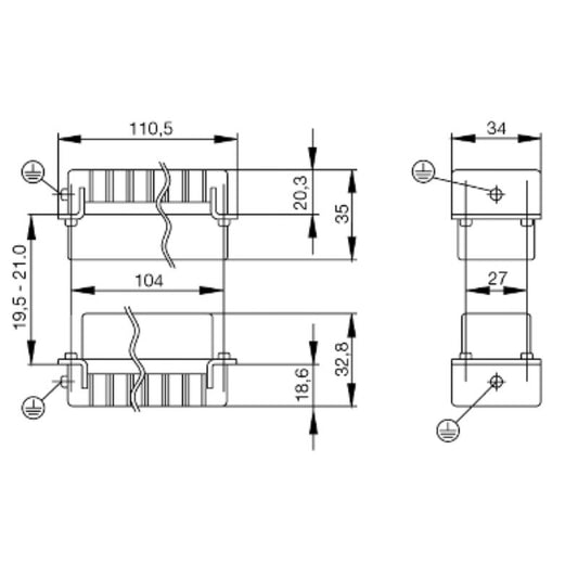 1651220000 - 108-Pole Crimp Insert for Female Connections, 250V, 10A