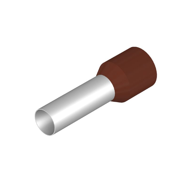 0317100000 - Brown Wire End Ferrule with Plastic Collar  (Pack of 50)