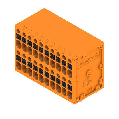 2001020000 - Orange 3.5mm Pitch PCB Terminal, 20 Poles at 90° Angle  (Pack of 50)